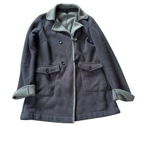 LANDS' END Coat Size Small 6-8 Slate Gray PEACOAT WOMEN'S Mid Length Jacket